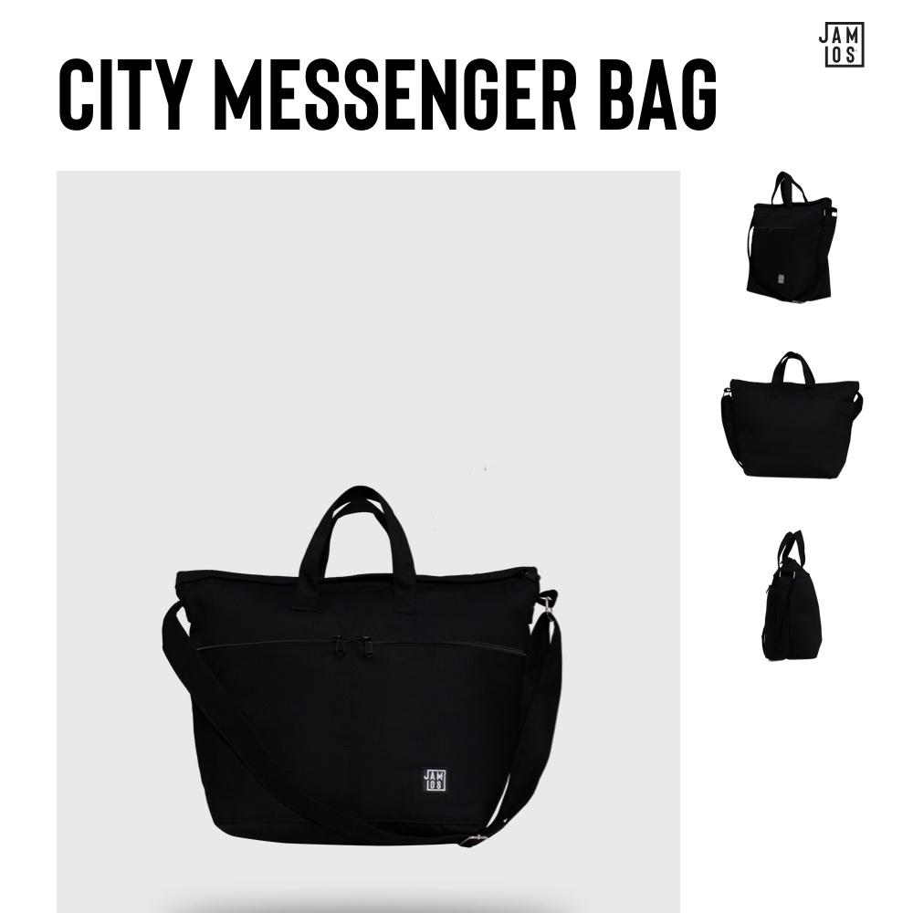 Túi đeo chéo xách tay vải canvas nhiều ngăn vừa laptop 13&quot; 15&quot; A4 - City Messenger Bag Jamlos