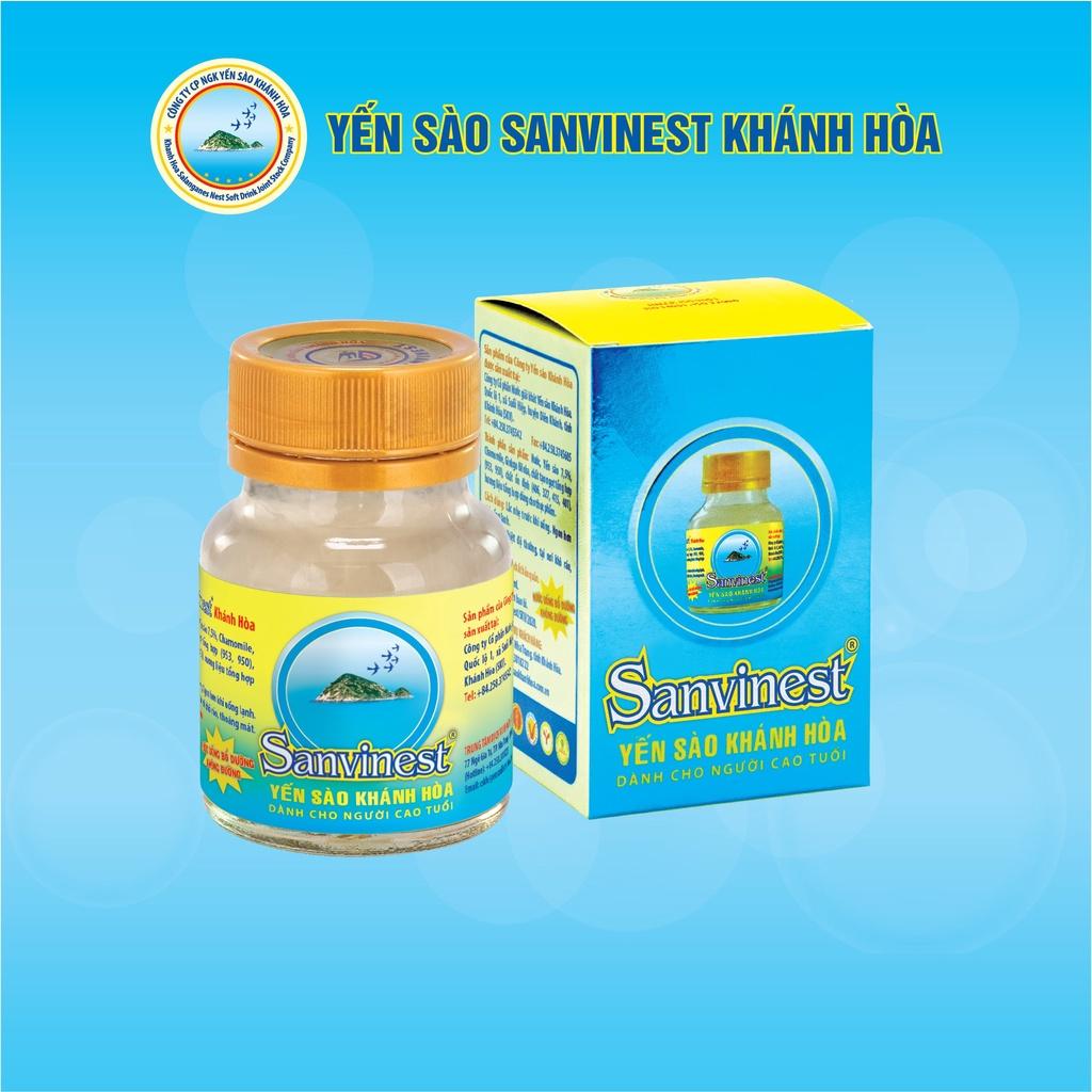 [Hộp 1 lọ] Nước yến sào Sanvinest Khánh Hòa dành cho người cao tuổi đóng lọ 70ml - Không đường 206