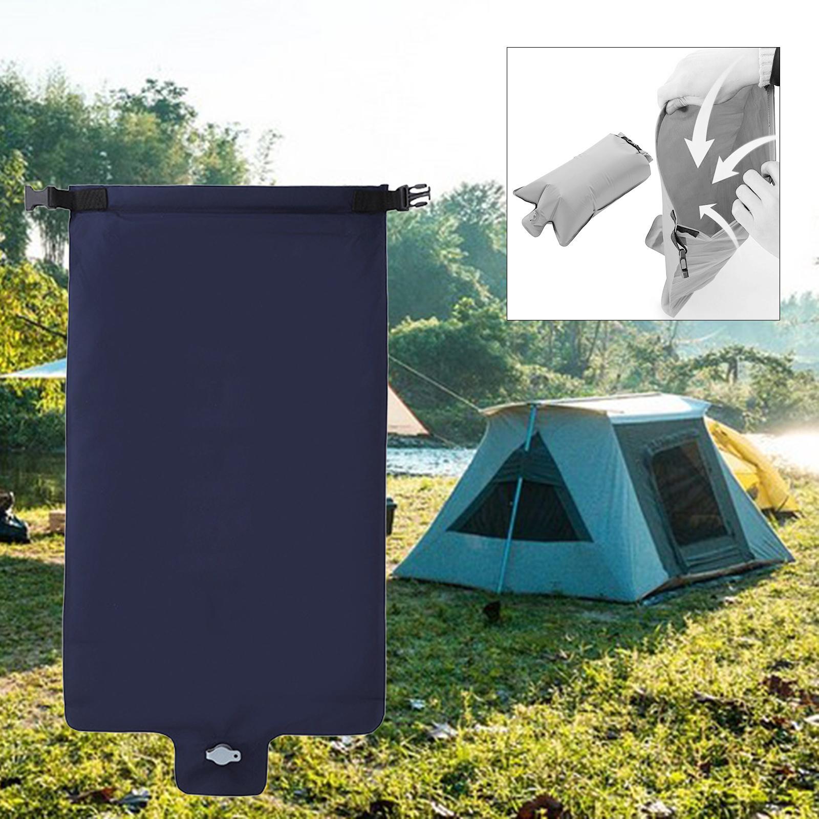3x Inflatable Camping Mattress Air Mat Sleeping Pad Hiking Roll Up Bucket