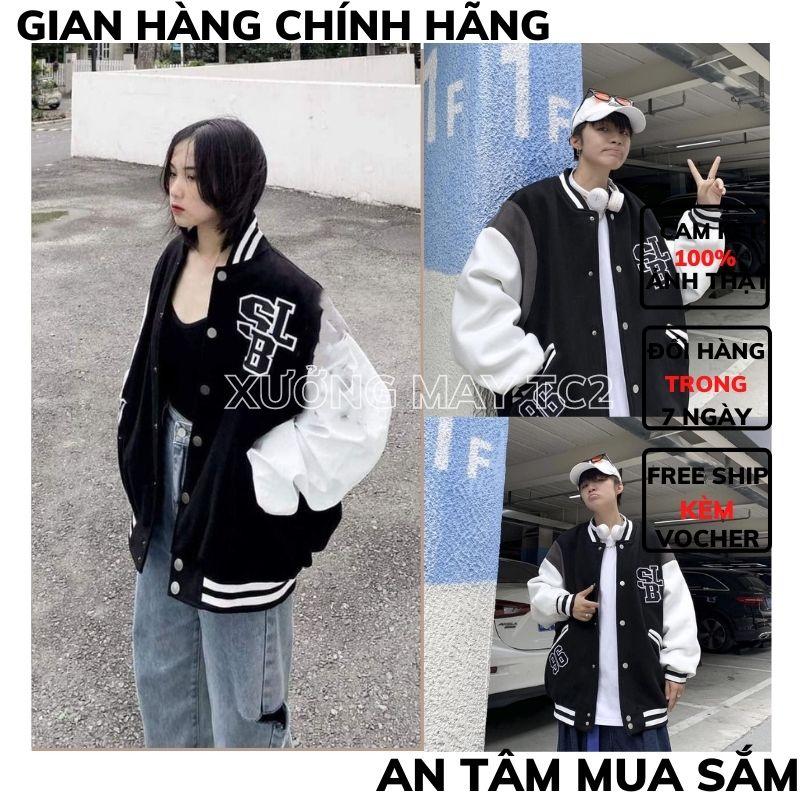 Áo Khoác Bomber Jacket Dù  Form Rộng Phối Chữ Nam Nữ Ullzang Unisex ,áo khoác hàn quóc THỜI TRANG 1989
