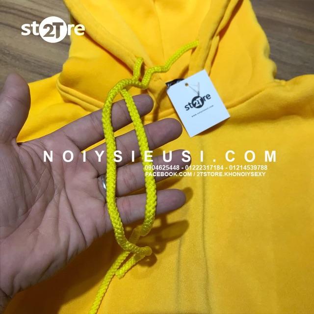 Áo hoodie unisex 2T Store H16 màu vàng hoa Mai khoác nỉ chui đầu nón 2 lớp dày dặn đẹp chất lượng