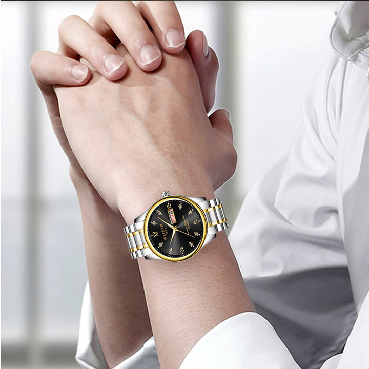 Đồng hồ nam dây thép chống dỉ S909 - Đồng hồ nam thời trang mới