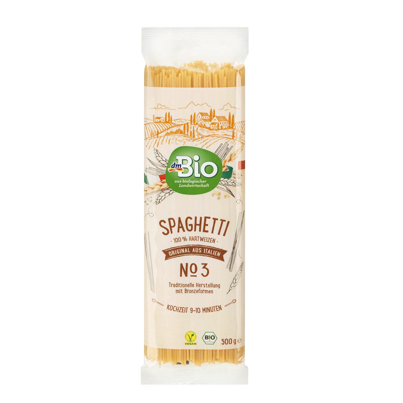 Mì spaghetti hữu cơ 500gr 500gr - dm Bio