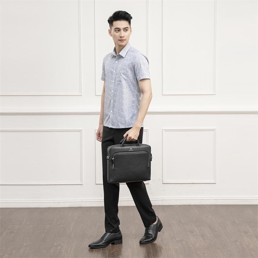 Áo sơ mi nam ngắn tay ARISTINO phom Perfect fit, họa tiết in tràn dây leo ấn tượng, thu hút - ASS099S1