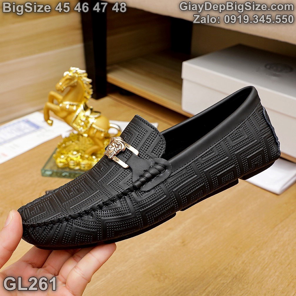 Giày mọi da đóng thủ công, giày lười cỡ lớn 45 46 47 48 cho nam cao to chân ú bè. Big size handmade loafers for wide feet