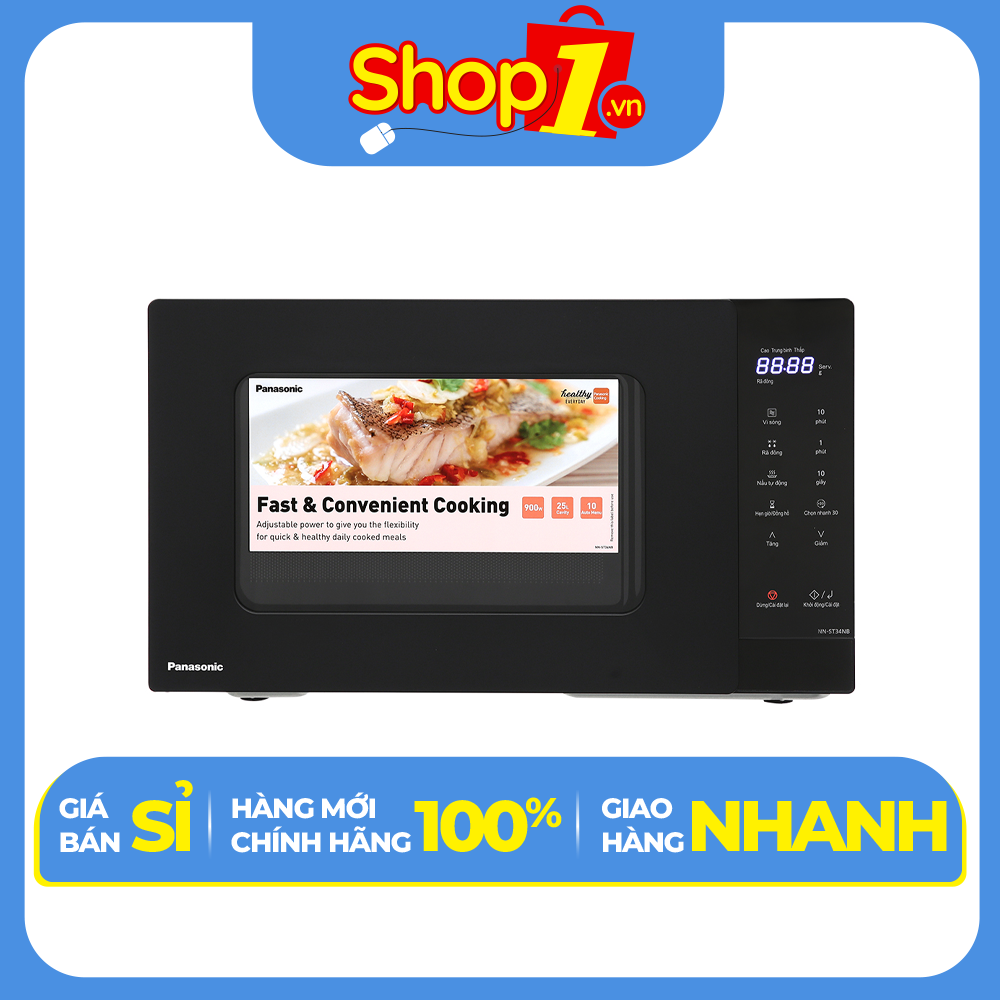 Lò vi sóng điện tử Panasonic NN-ST34NBYUE Dung tích 25L - Hàng chính hãng
