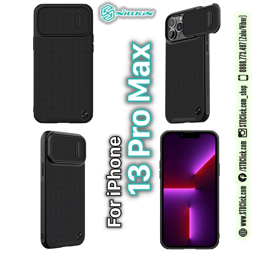 ỐP LƯNG DÀNH CHO ĐIỆN THOẠI IPHONE 13 PRO MAX NILLKIN TEXTURED S NYLON FIBER BẢO VỆ CAMERA