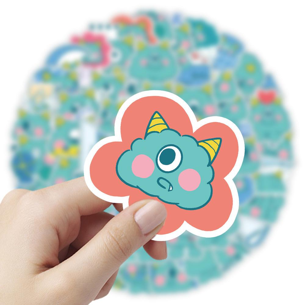 Sticker CLOUD MONSTER hoạt hình trang trí mũ bảo hiểm,guitar,ukulele,điện thoại,sổ tay,laptop-mẫu S143