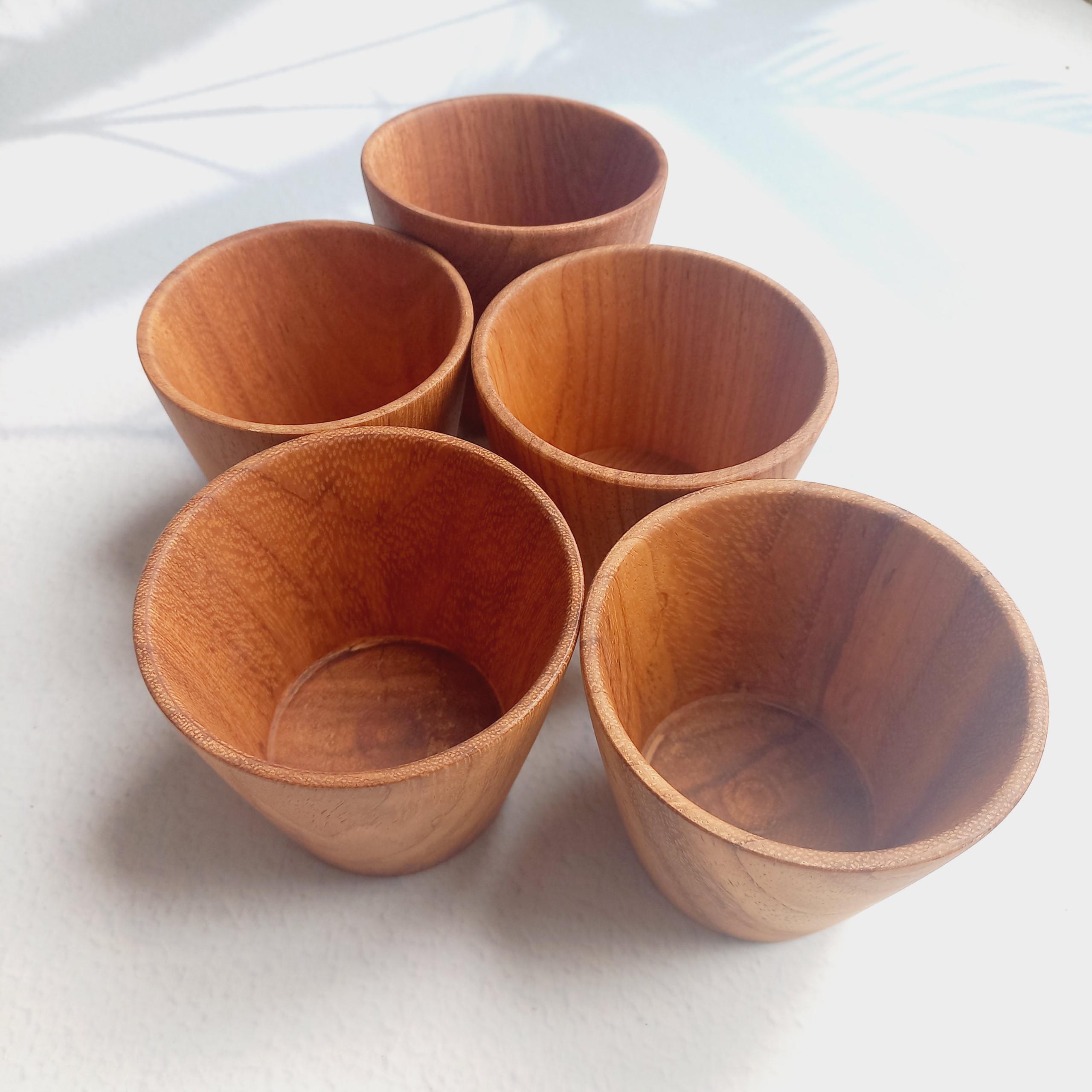 Cốc Gỗ Gõ Màu Cam Thân Trụ Xinh Xắn 7x8cm Uống Nước, Trà, Cà Phê, Cốc Gỗ Decor Trang Trí Chụp Ảnh Của Vitrapro