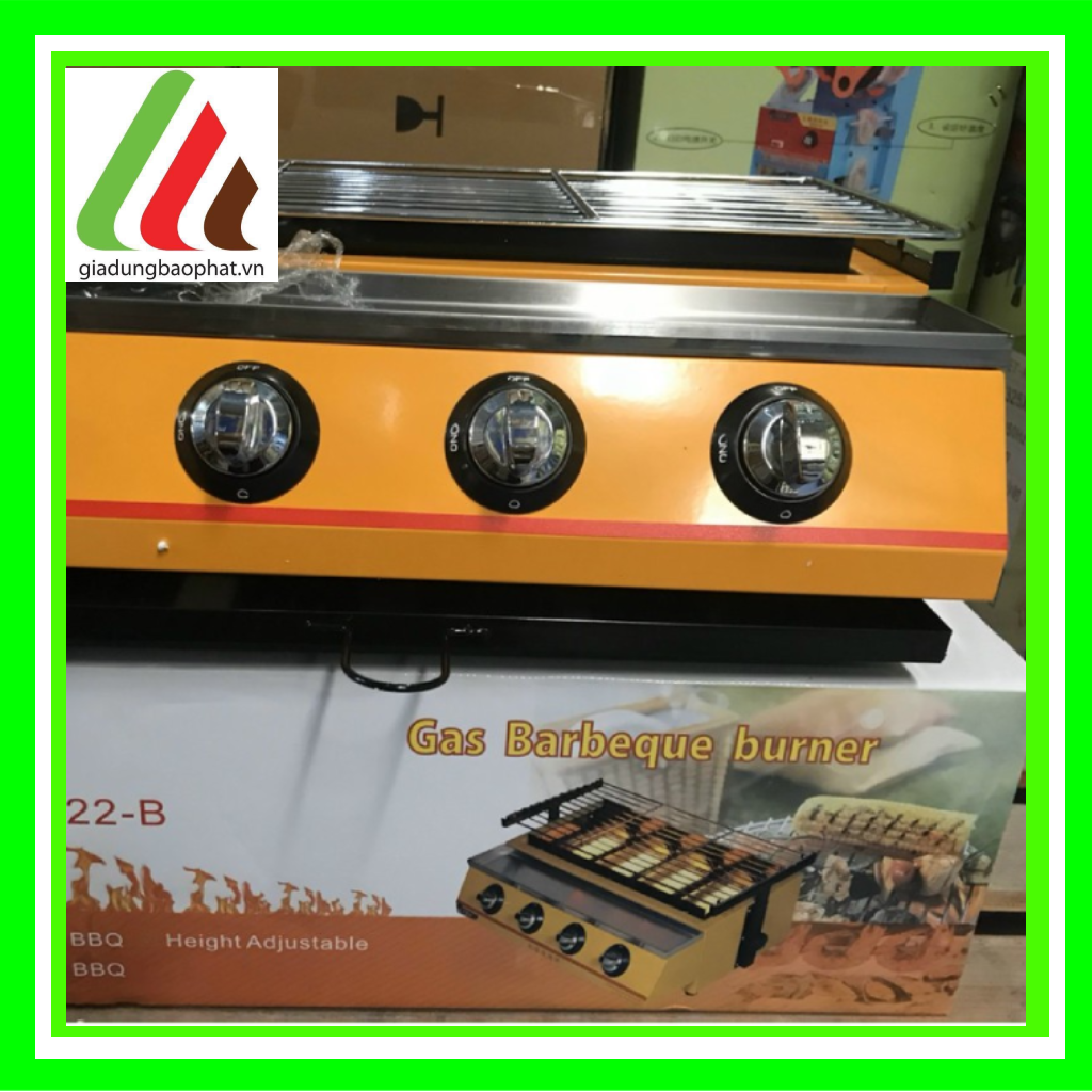 Bếp nướng gas BBQ ETON k222 k233 k288 với 4 6 8 họng đốt nướng hải sản, nướng thịt, nướng cá cho gia đình quán ăn nhà hàng