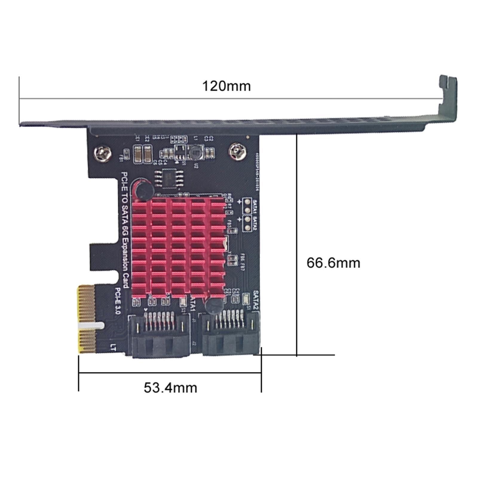 Hình ảnh Pci-Express 2 Ports Card Jmb582 Chip Expansion Card Add On Cards for HDD SSD