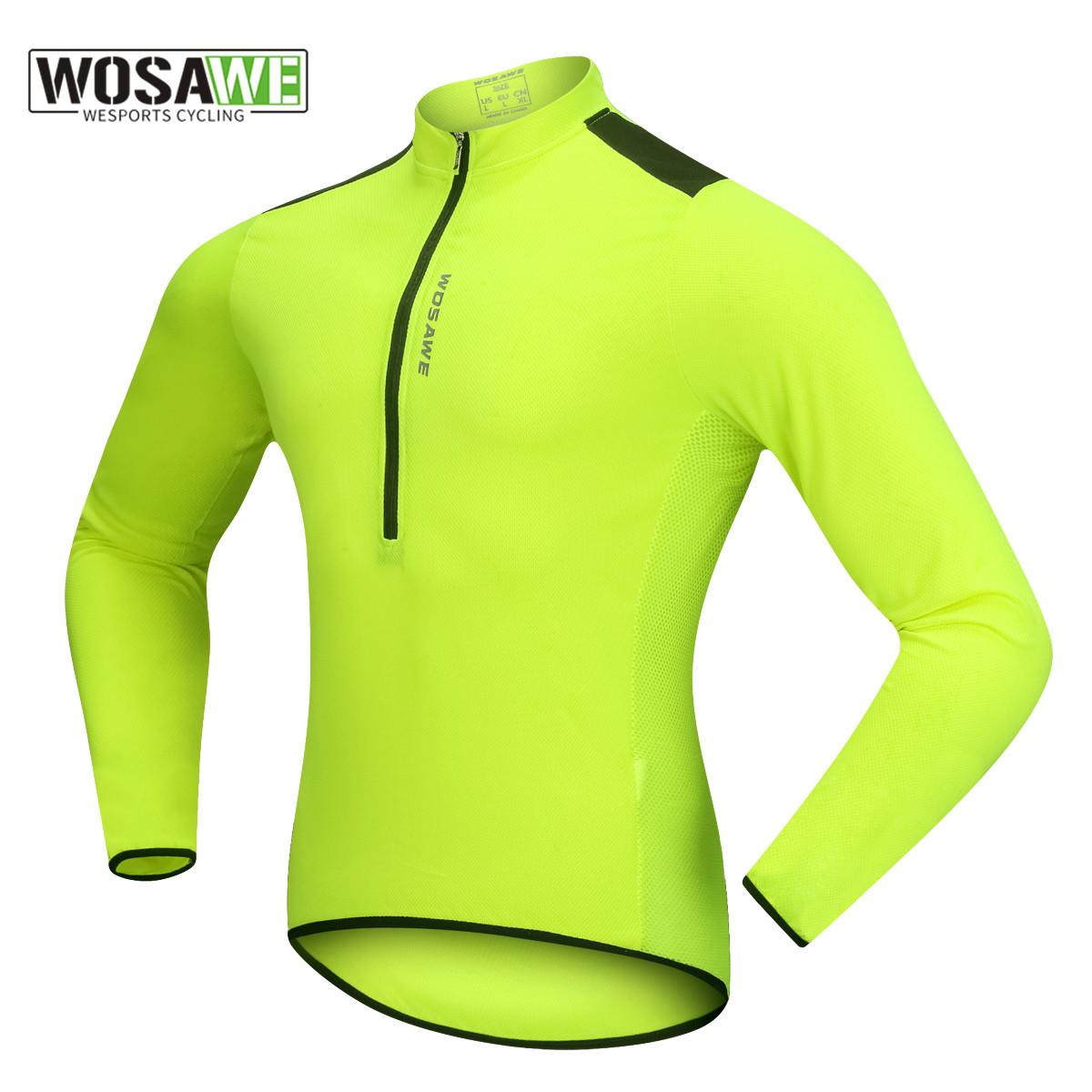 WOSAWE Phản Quang Đi Xe Đạp Áo Nam Dài Tay Maillot Xuống Dốc Xe Đạp Quần Áo Ropa Ciclismo Áo Sơ Mi Chặt Xe Đạp MTB Jersey Color: BL248-O Size: EU M