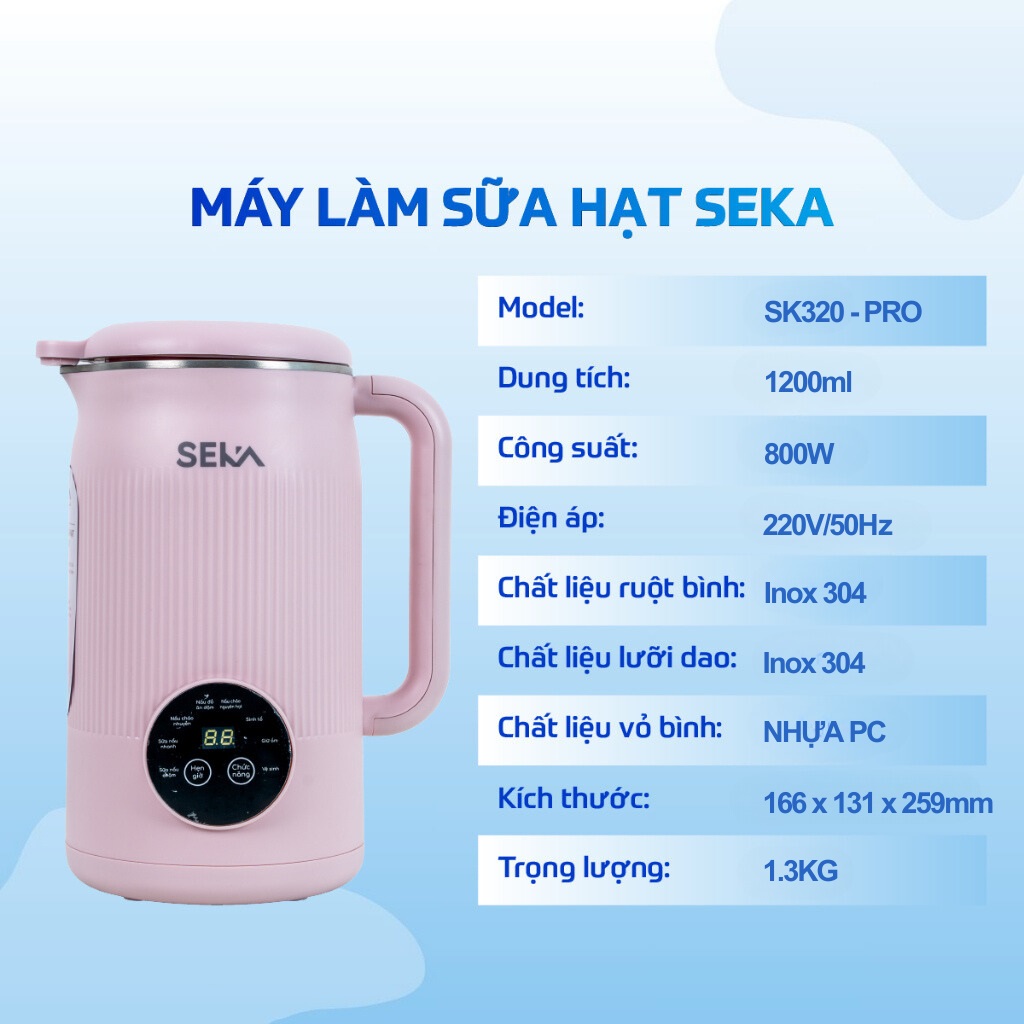 Máy Làm Sữa Hạt SEKA SK320 PRO - Hàng Chính Hãng