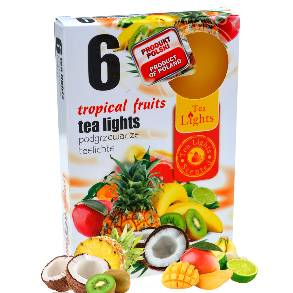 Hộp 6 nến thơm tinh dầu Tealight Admit Tropical Fruits QT026055 - trái cây nhiệt đới