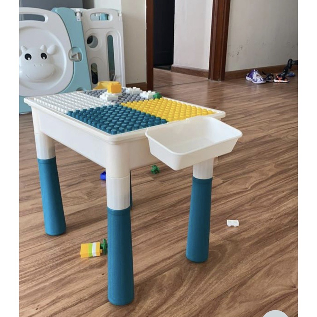 Bộ đồ chơi lắp ghép 110 chi tiết + bàn ghế đa chức năng cỡ đại giúp bé sáng tạo và phát triển tư duy - Hàng Chính Hãng