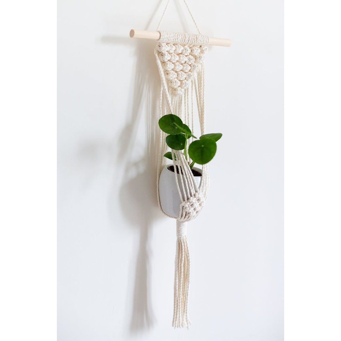 Dây tết macrame treo trang trí chậu cây cảnh họa tiết chùm nho