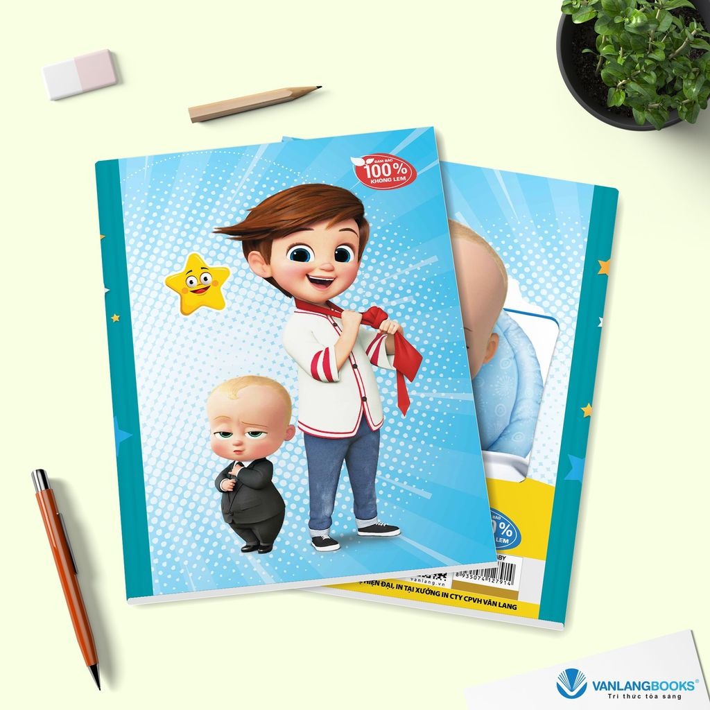 Tập Học Sinh  Vanlangbooks  96 Trang (Định Lượng 100 - 4 Ôly) - Boss Baby - Vanlangbooks