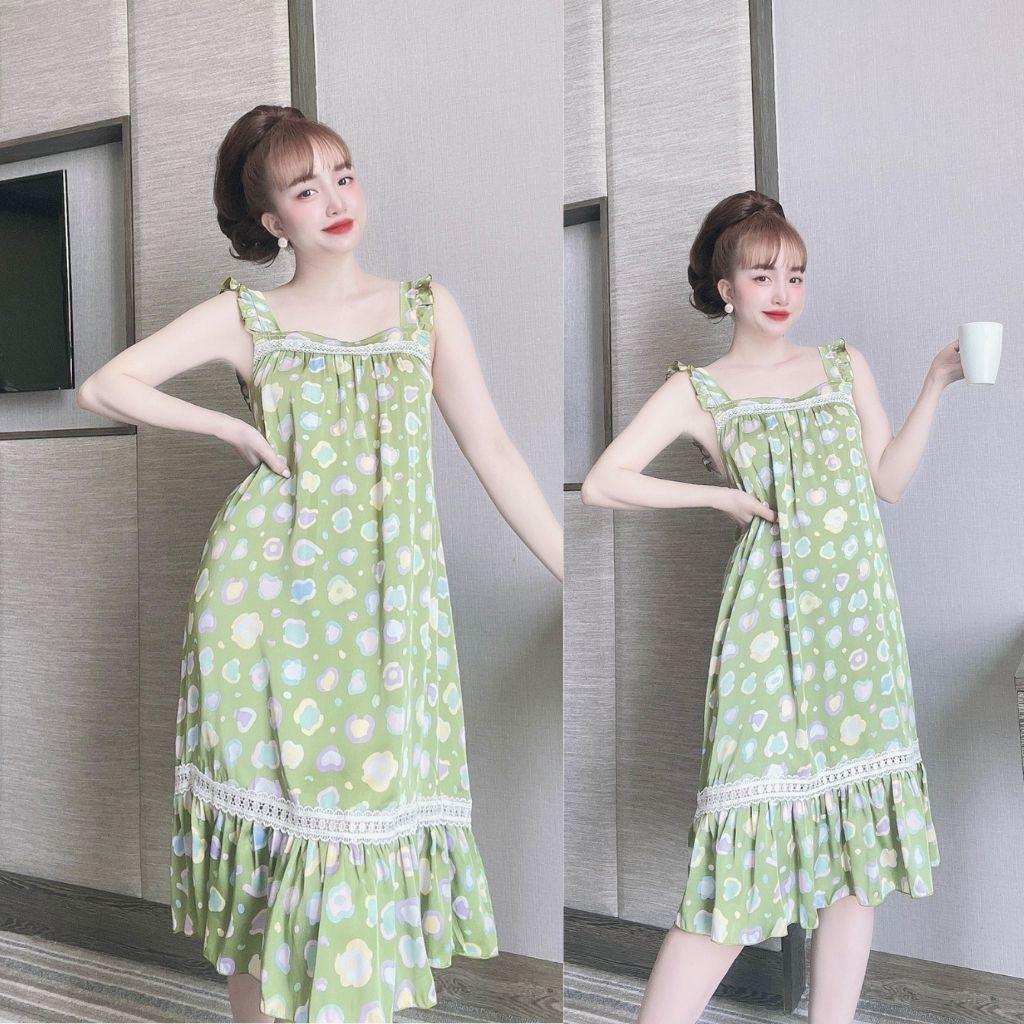 Váy ngủ sexy Bigsize ️FREE SHIP️ Đầm ngủ sexy lụa MANGO Chất Siêu Mát Dáng Siêu Xinh <70kg