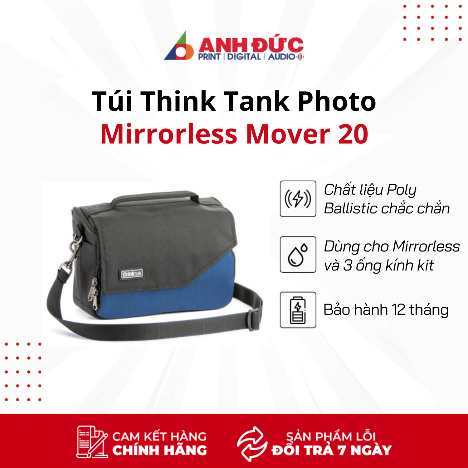 Túi Đựng Máy Ảnh Think Tank Photo Mirrorless Mover 20 - Hàng Chính Hãng