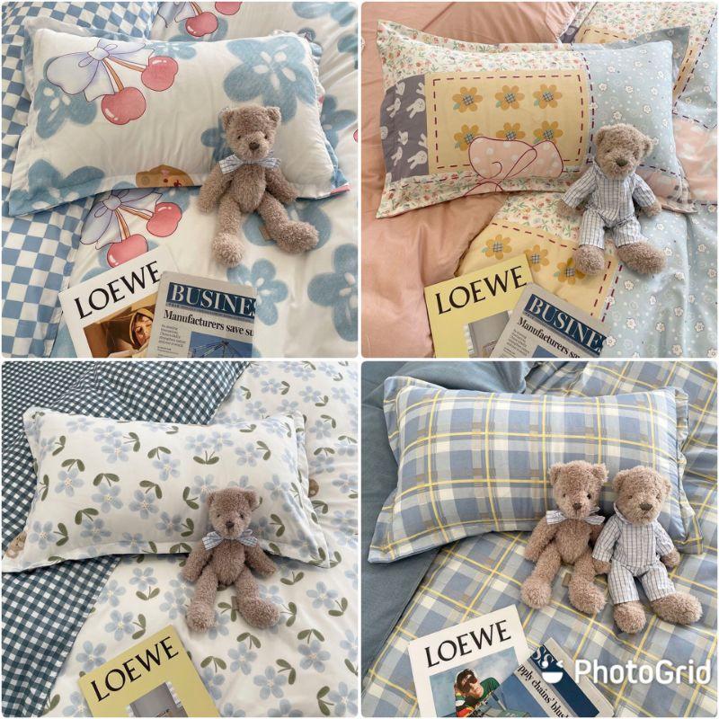 Vỏ gối nằm Cotton Poly vỏ gối đẹp, dễ thương, hàng không kèm ruột, kích thước 45cmx65cm