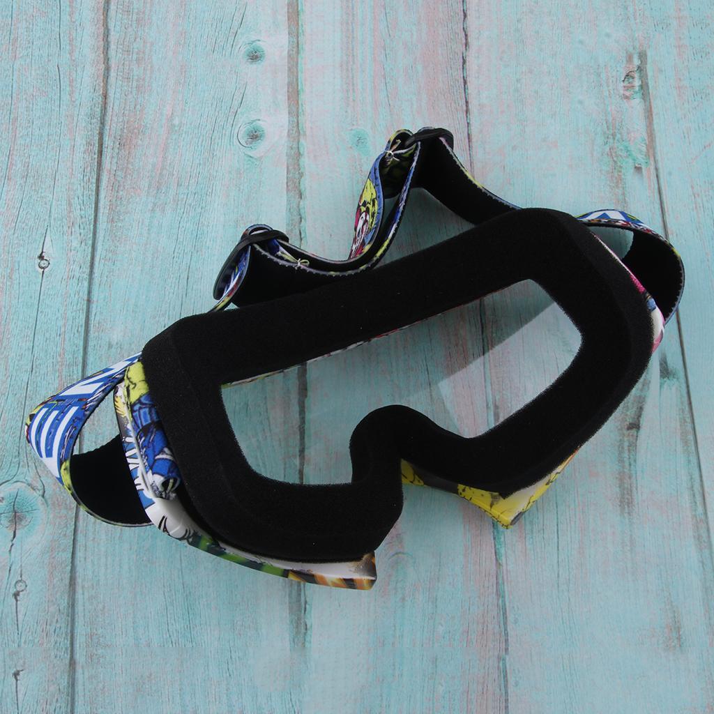 4X Motocross Snowmobile Snowboard Goggles UV Protective Goggles Clear