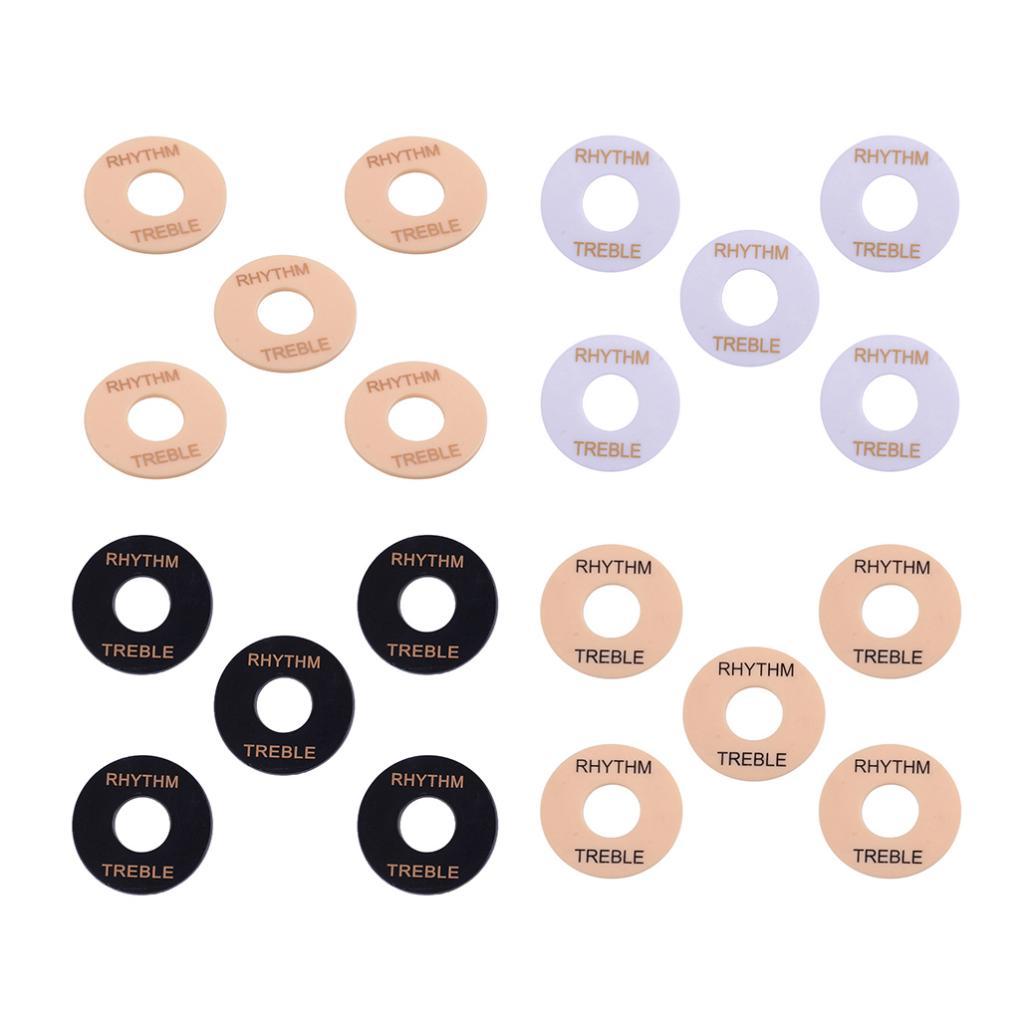 5x Guitar Toggle Switch Washer Plate Rhythm   for   White