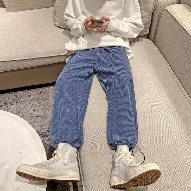 Quần jogger nỉ - MayLinh shop -Quần Sweatpants Jogger dây rút bo ống chun nỉ tổ ong unisex form rộng phong cách Hàn Quốc
