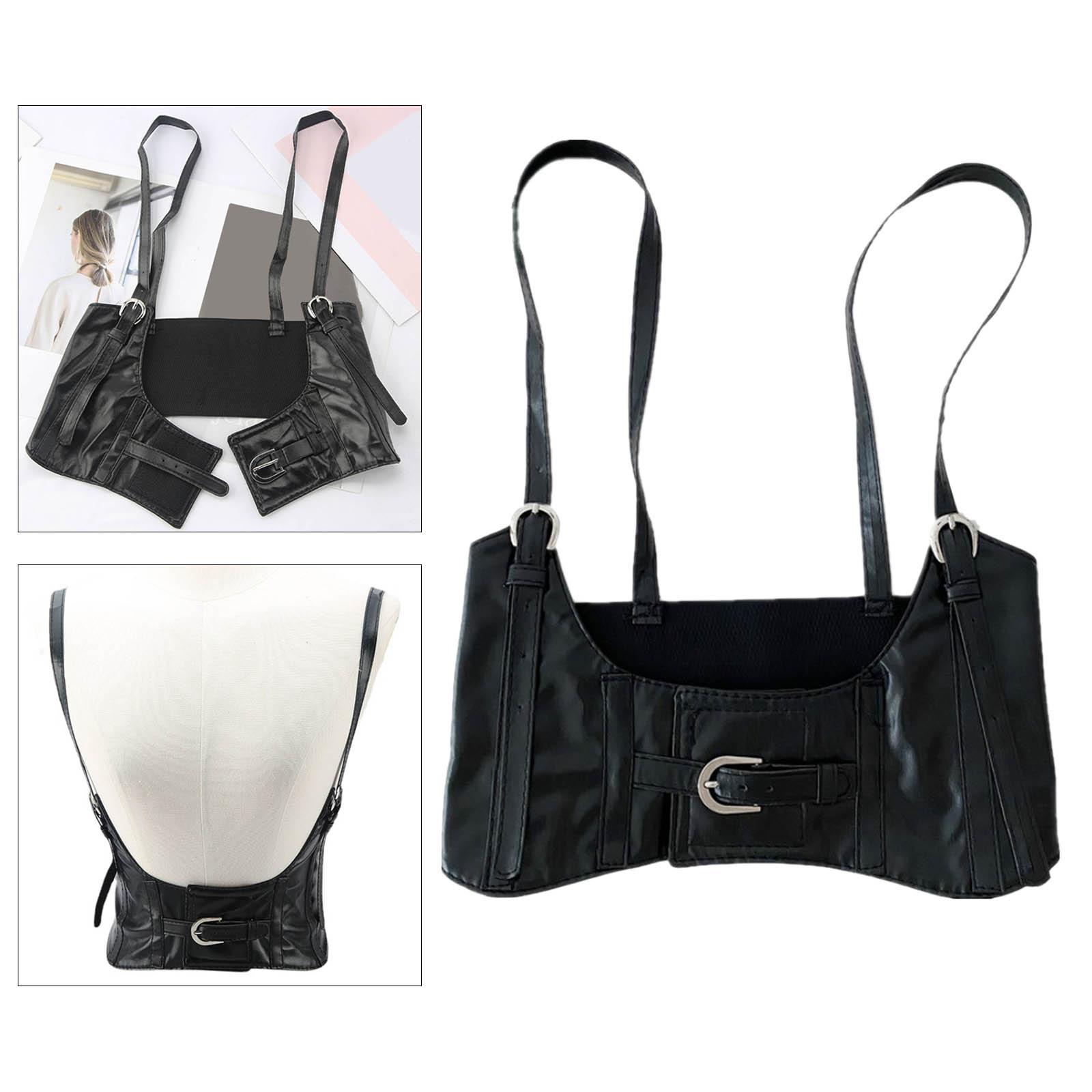 Women Belt Fashion PU Leather Waist Belt Steampunk Underbust Corset