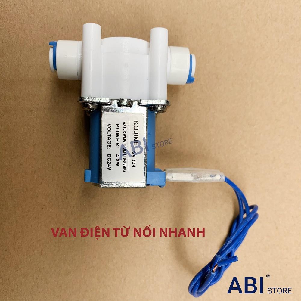 Van điện từ nối nhanh máy lọc nước RO, van từ 24V loại tốt