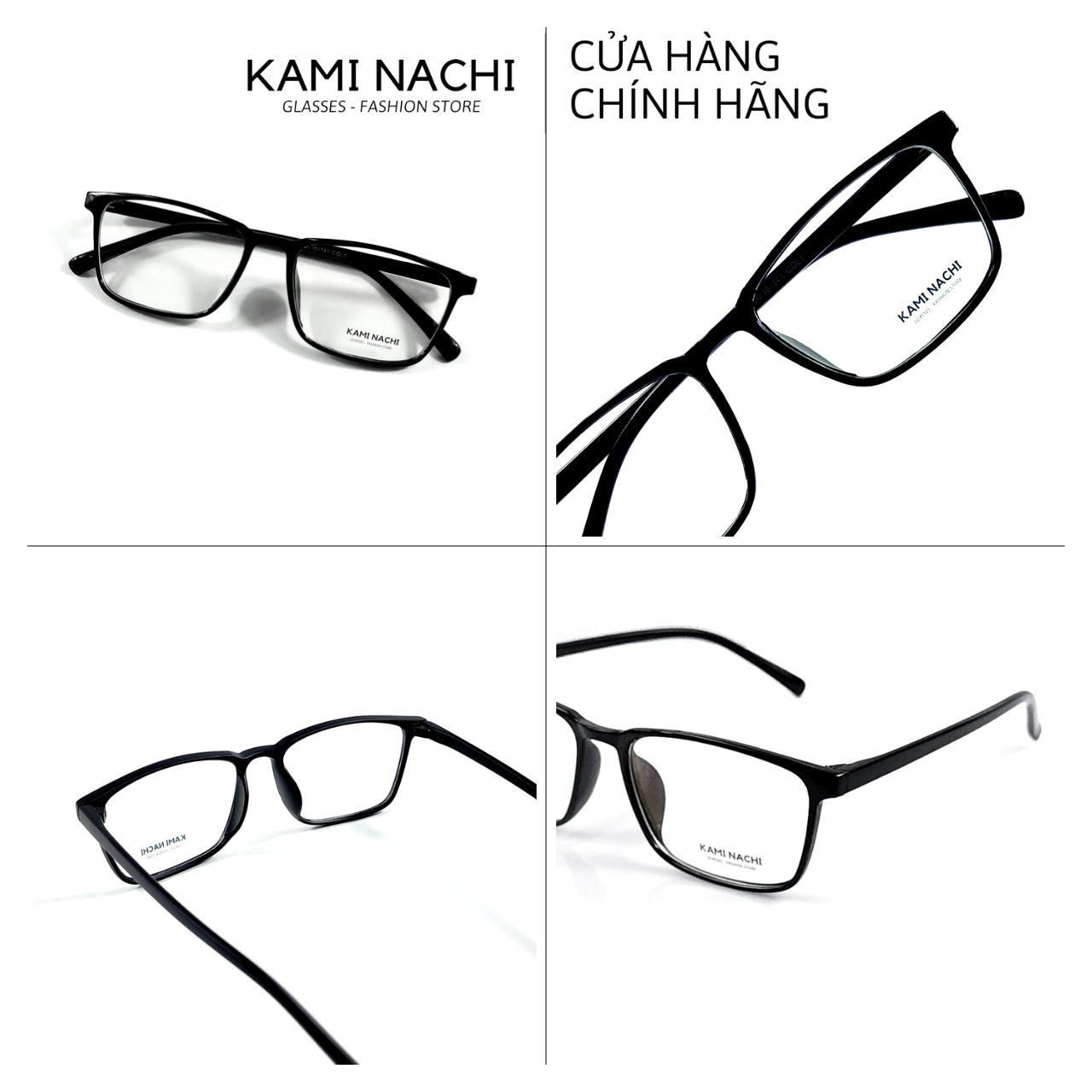 Gọng kính nhựa dáng vuông KAMI NACHI phong cách tự do LD2403