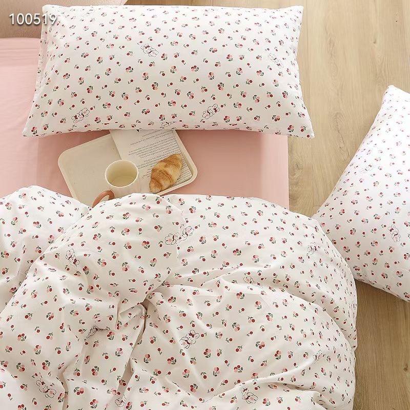 Set Cotton LiVing Hàng Nhập Khẩu Cao Cấp Hoa Nhí Hồng