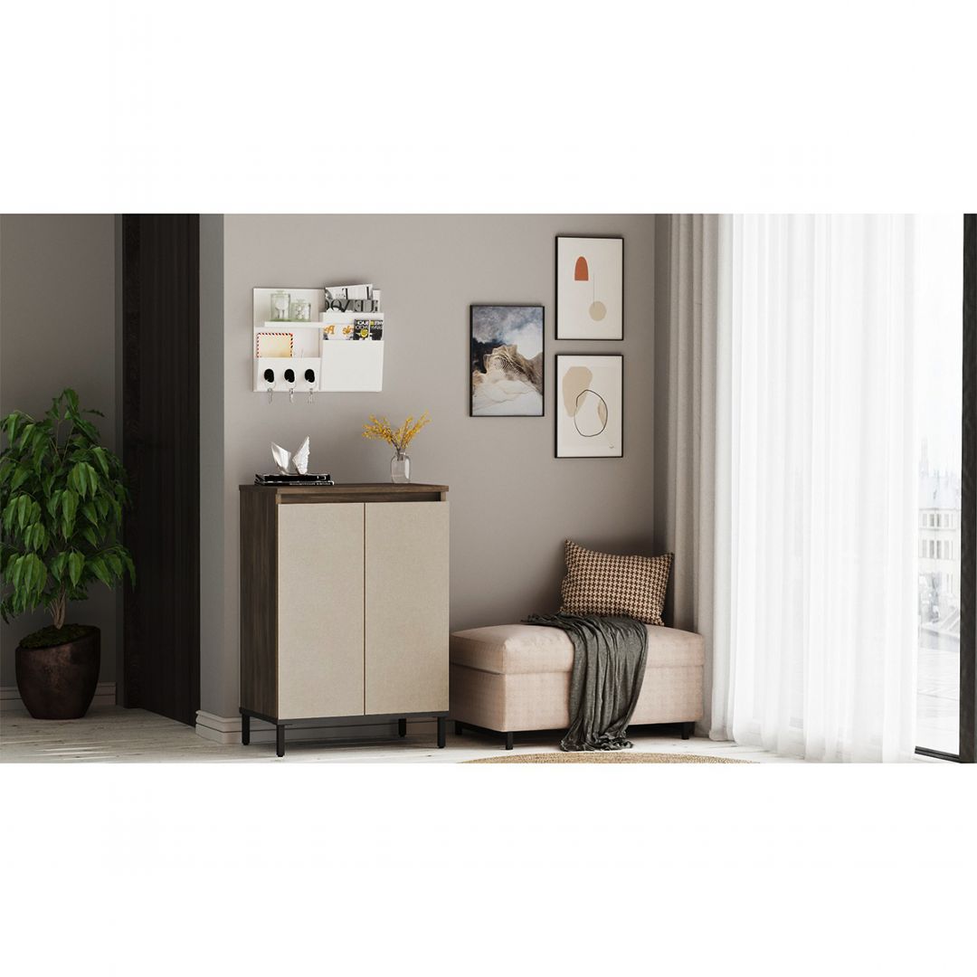 Kệ để giầy gỗ hiện đại SMLIFE Resonage | Gỗ MDF dày 17mm chống ẩm | D60xR35xC90cm