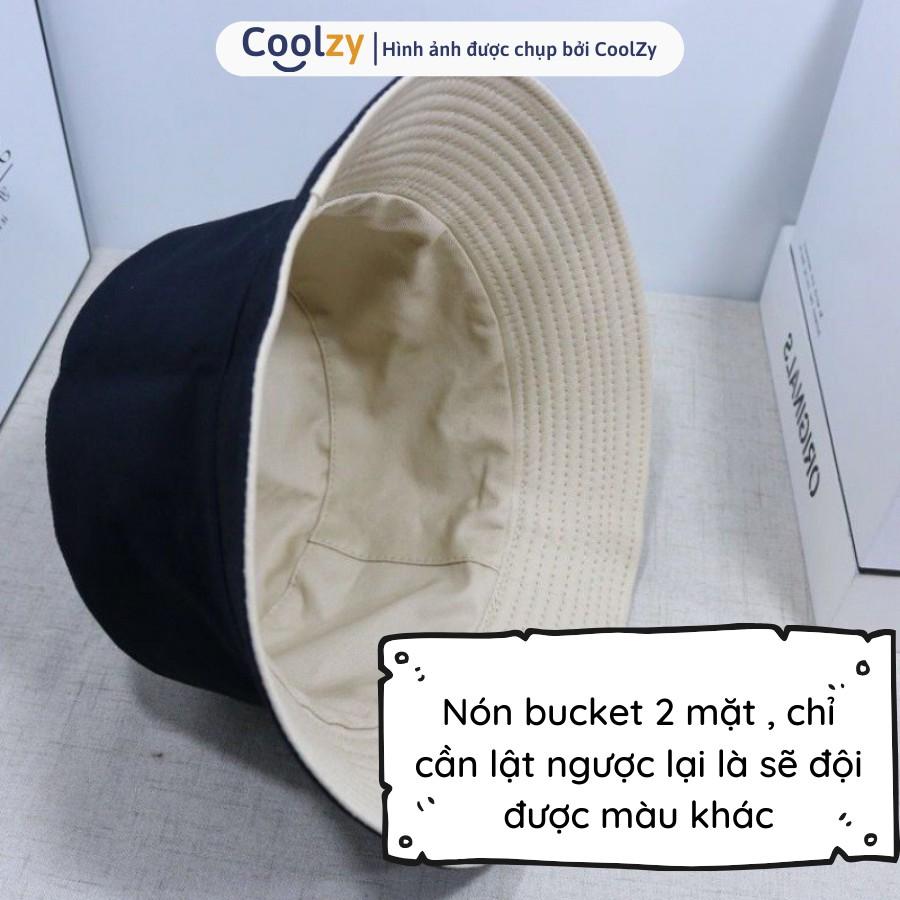 Mũ bucket trơn ️ Nón tai bèo vành tròn trơn 2 mặt Ulzzang form unisex nam nữ - BK02