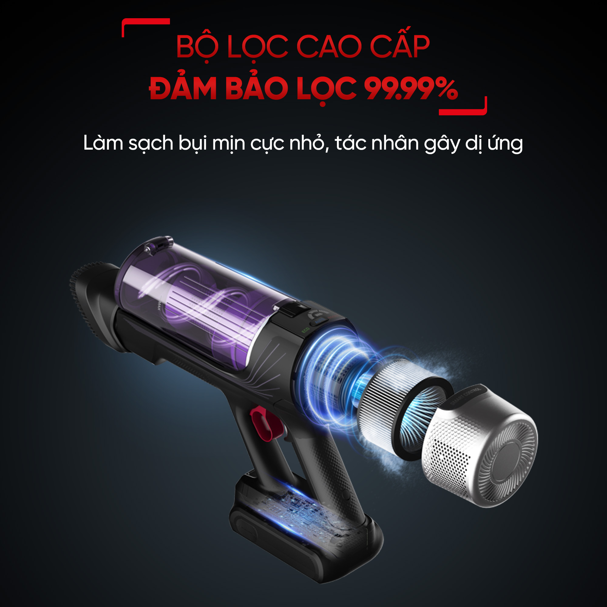 Máy húi bụi không dây X-force Flex 9.60 TY2039WO - Tím - Hàng chính hãng