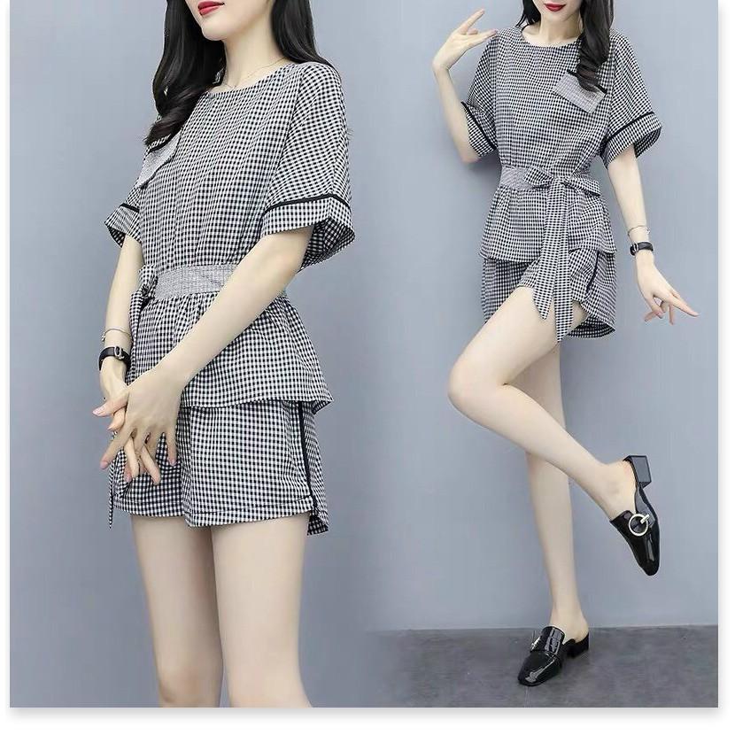 Set big Size có Size 80kg ngắn sọc caro 2021 MẪU MỚI NHẤT HIỆN NAY