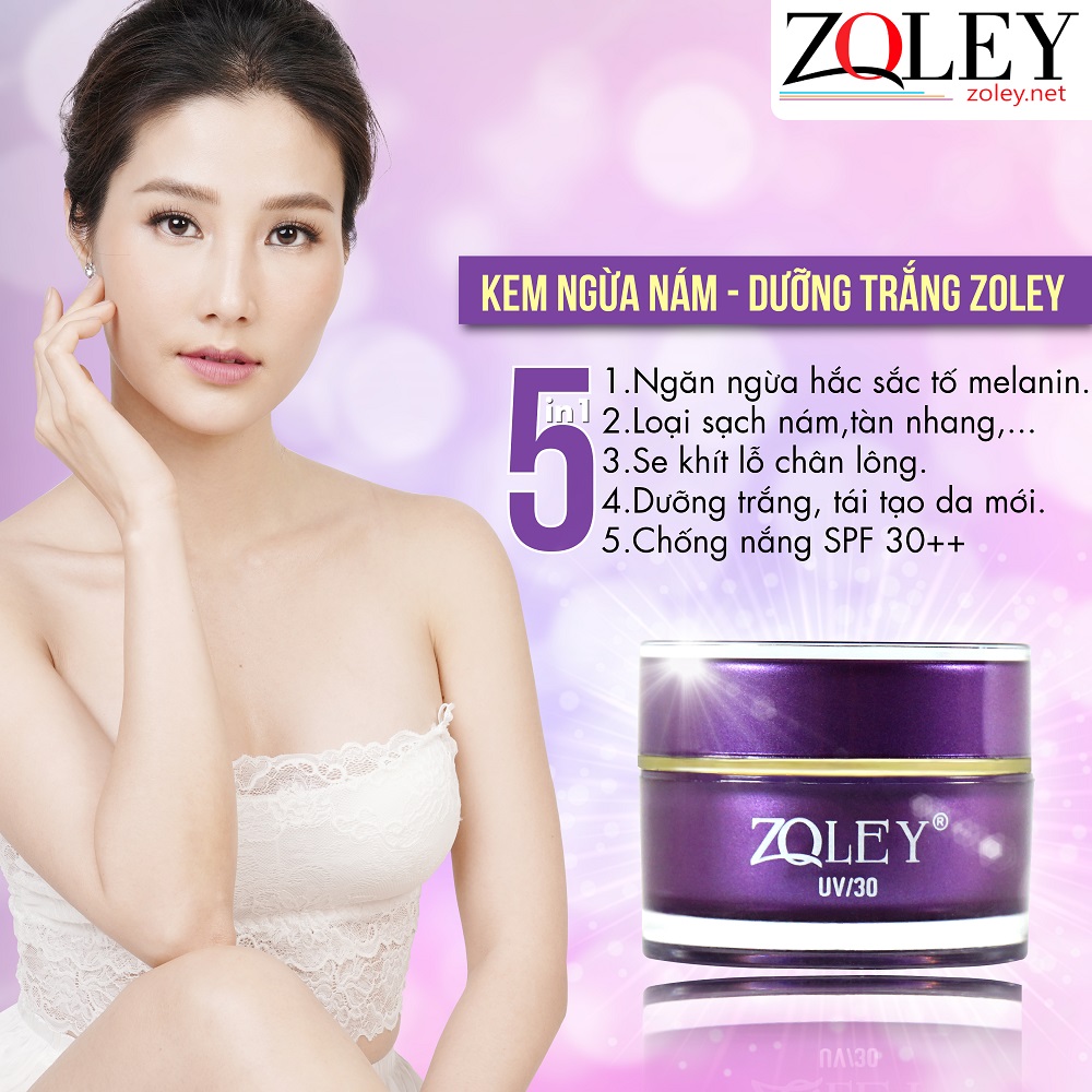 Kem Ngăn Ngừa Nám, Tàn Nhang, Đồi Mồi Và Giảm Nhăn Da Zoley (10g)