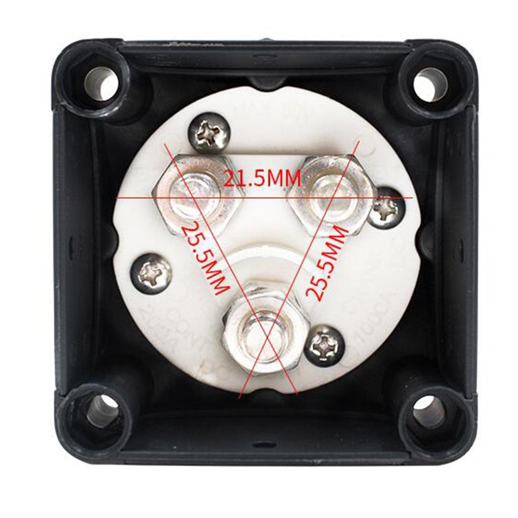 2Pcs 12V/24V 3 ON-OFF Battery Shut Off Isolator Disconnect Switch Boat