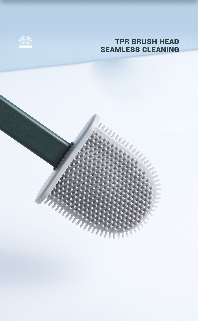 Bàn chải cọ vệ sinh bồn cầu toilet silicon siêu sạch nhanh sâu mền mại cọ sạch mọi ngóc ngách tay cầm dài chắc chắn dọn vệ sinh phòng tắm