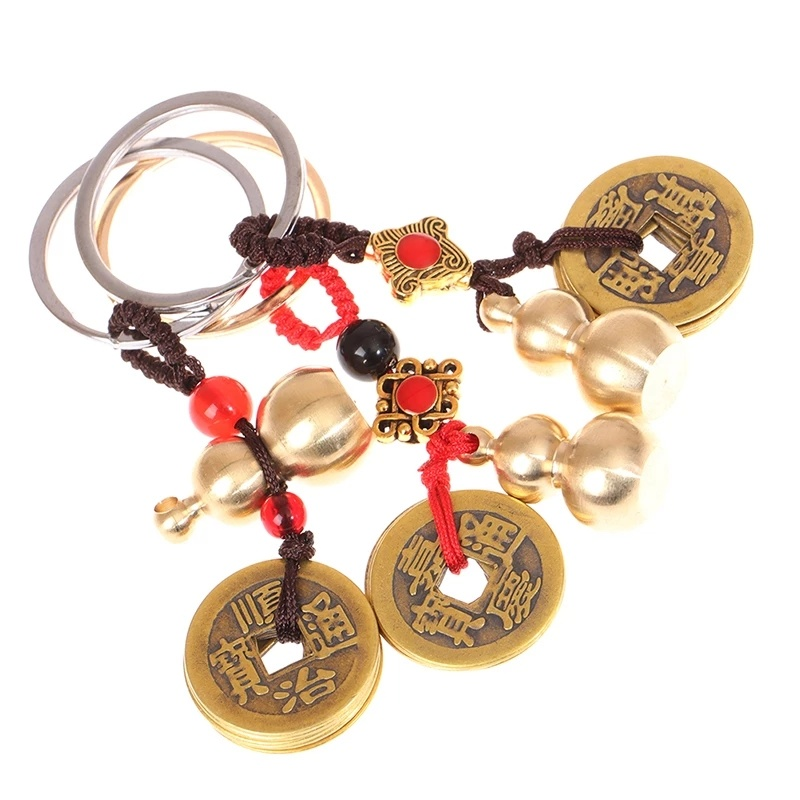 Móc Khóa Đồng Xu Phong Thủy May Mắn