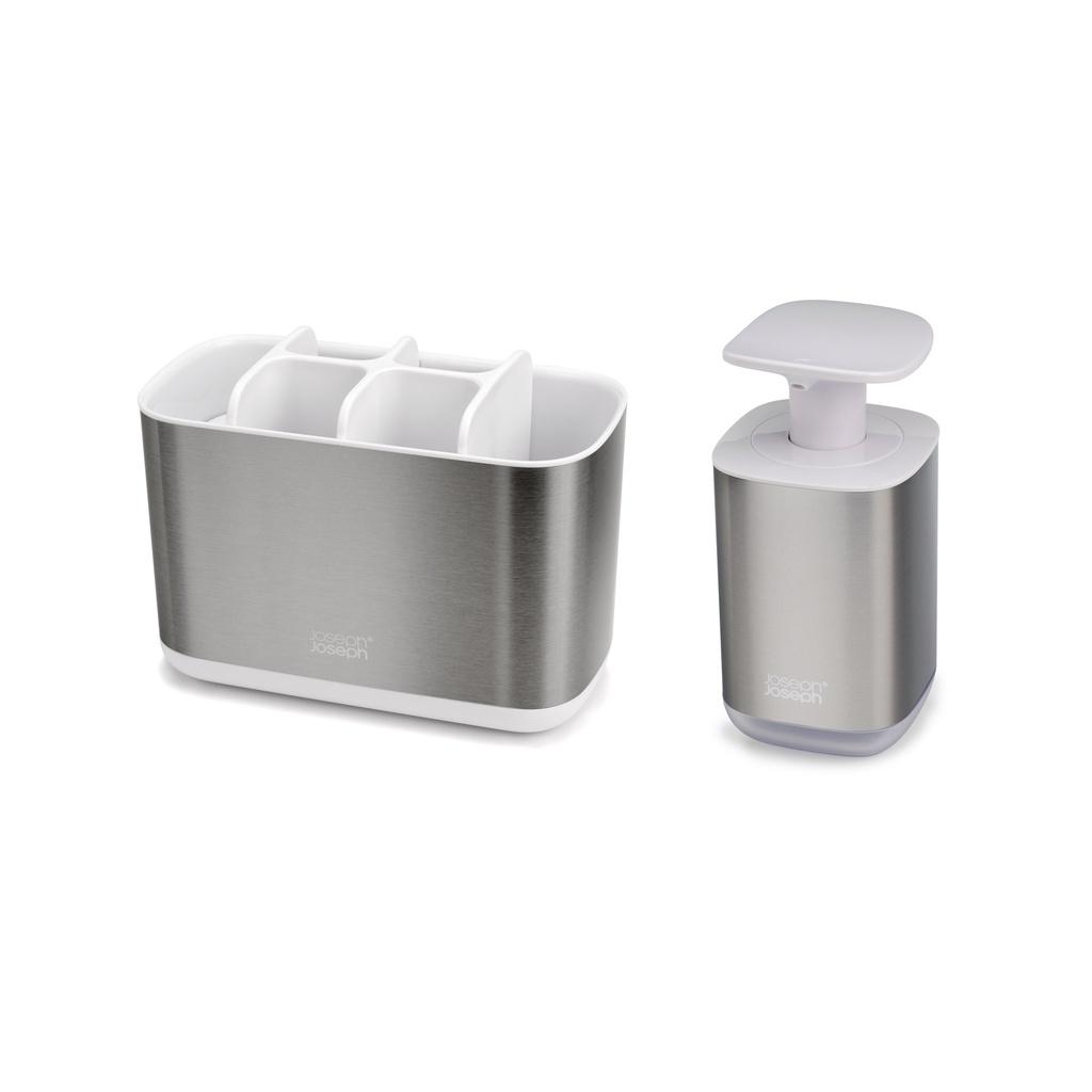 Bộ dụng cụ nhà tắm 2 món cao cấp Joseph Joseph steel 003505 - 2 piece Bathroom Sink Set