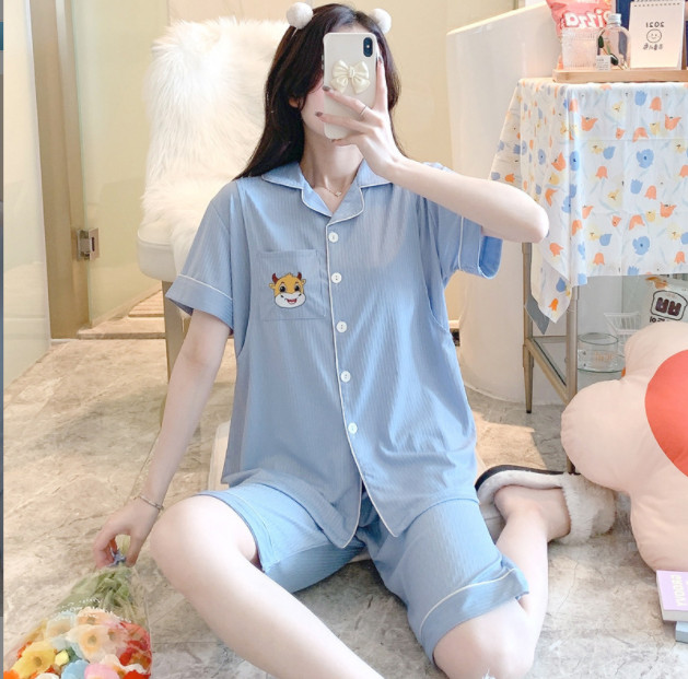 Đồ Bộ Pijama bầu và sau sinh Chất Liệu Thun Lụa Mặc Nhà Mùa Hè cực mát