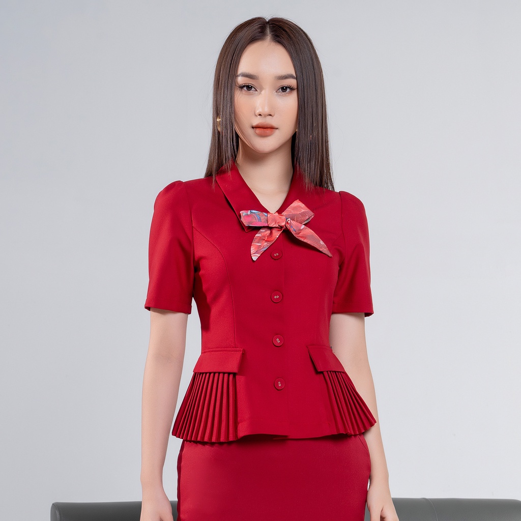 Áo Sơ Mi Kí Giả Thời Trang Công Sở Nữ 2 Nắp Túi UK Fashion Chất Vải Cao Cấp, Co Giãn Nhẹ, Không Nhăn Xù NKSM2201022 - M