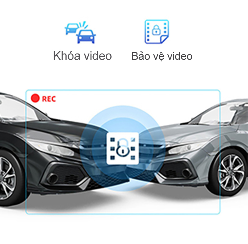 Camera sau trên gương chiếu hậu Full 2K với màn hình cảm ứng 12 inch IPS Gương Dash Cam