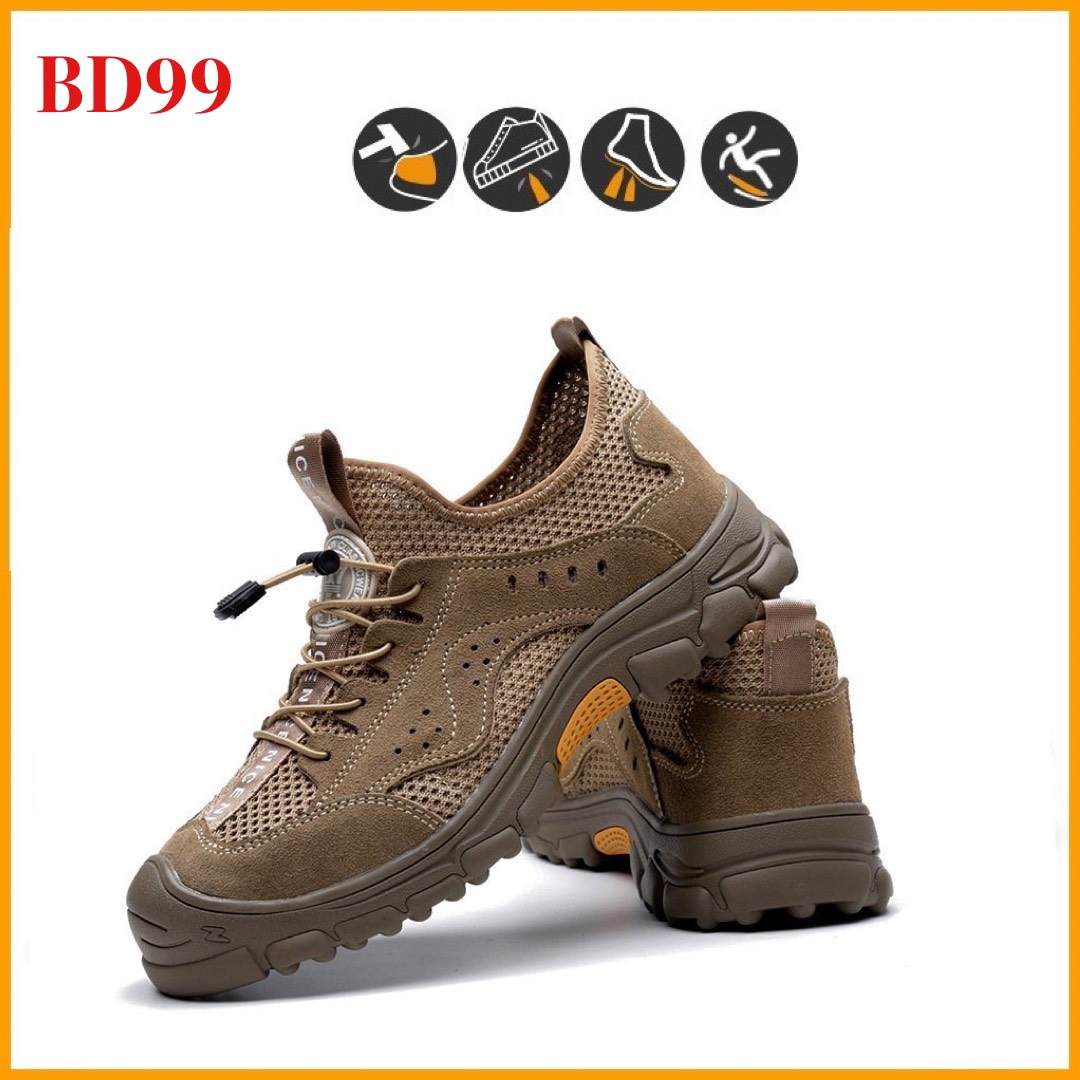 Giày Bảo Hộ Lao Động Nam Da Bò Thời Trang BD_0099 Thể Thao Nhẹ Bền Đẹp Mũi Sắt Chống Đinh Va Đập Trơn Trượt-Giày Công Trình-có video thật sản phẩm