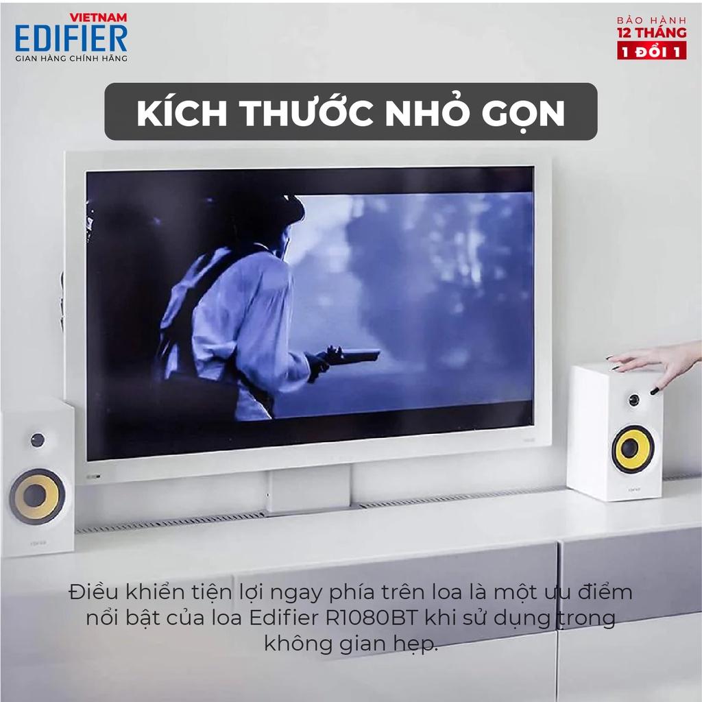 Bộ loa Bluetooth Bookshelf EDIFIER R1080BT Bass 4inch Treble 19mm silk dome - Hàng Chính Hãng - Bảo Hành 12 Tháng