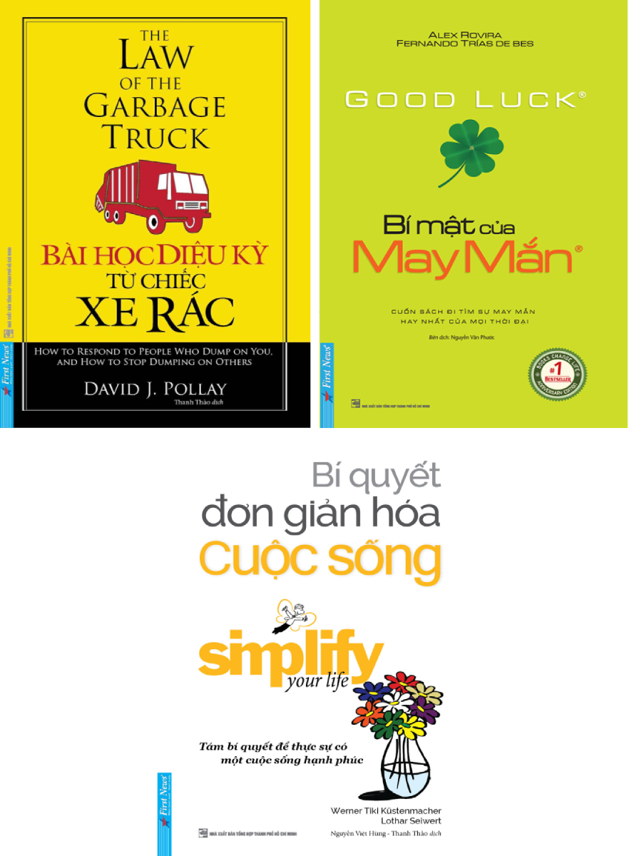 Combo Bí Mật Của May Mắn + Bí Quyết Đơn Giản Hóa Cuộc Sống + Bài Học Diệu Kỳ Từ Chiếc Xe Rác  _FN