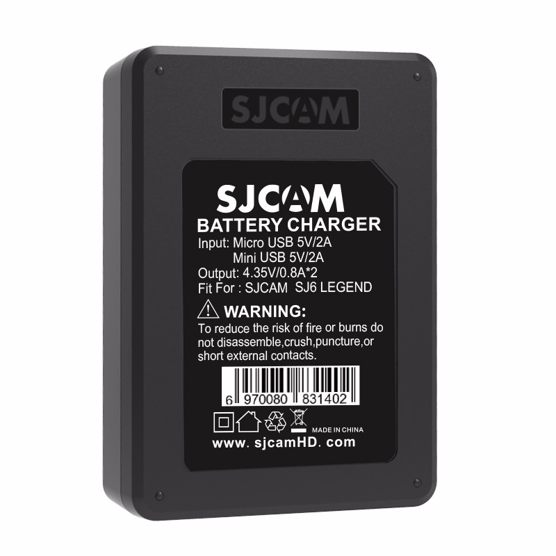 Dock sạc đôi cho camera hành trình SJCAM SJ6 legend, SJ6 legend AIR - Hàng Chính Hãng