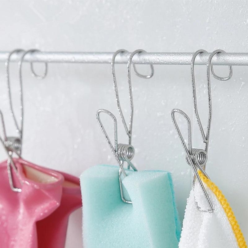 Kẹp thép không gỉ treo đồ dùng đa năng tiện lợi cho gia đình