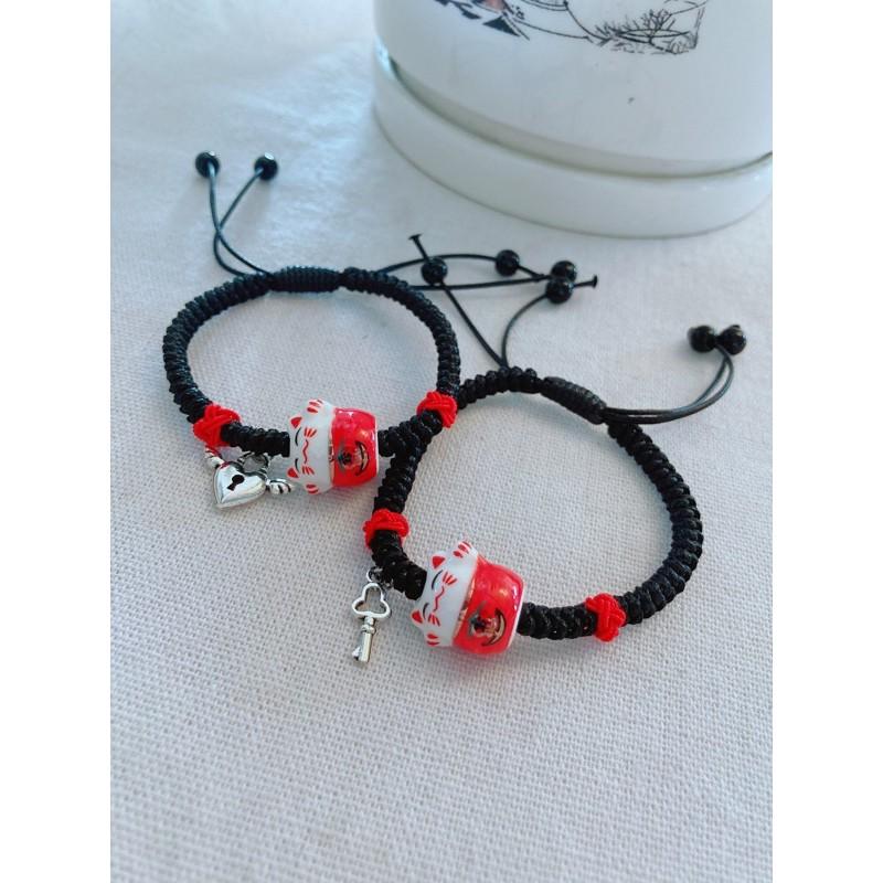 Vòng tay HandMade mèo sứ cặp đôi