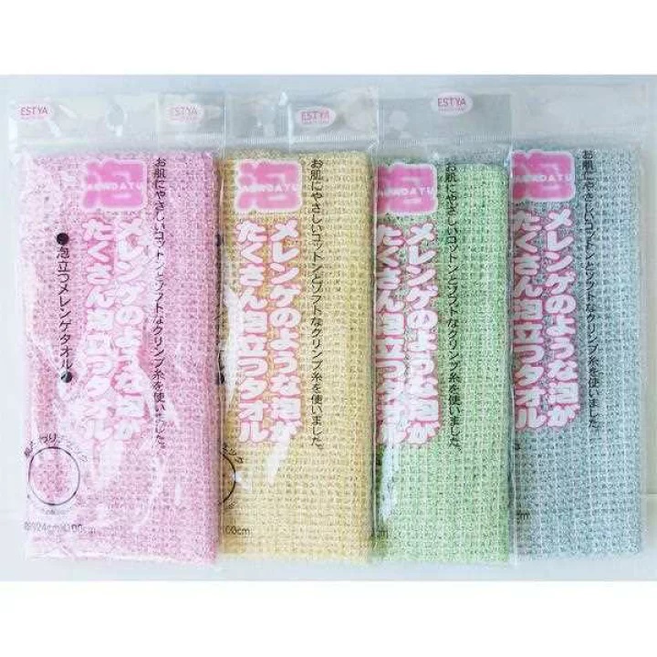 Khăn tắm tạo bọt Seiwa-pro meringue 24x100cm - Hàng Nội Địa Nhật Bản